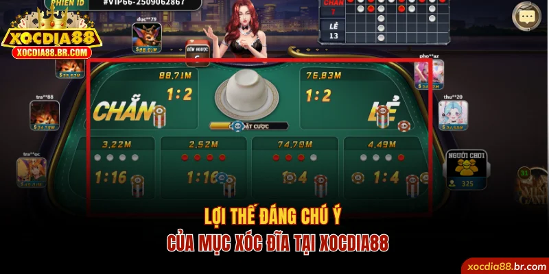Lợi thế đáng chú ý của mục xóc đĩa tại Xocdia88