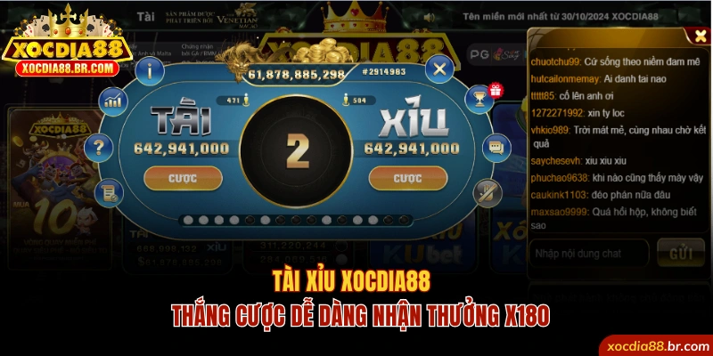 Tài Xỉu Xocdia88 - Thắng Cược Dễ Dàng Nhận Thưởng X180